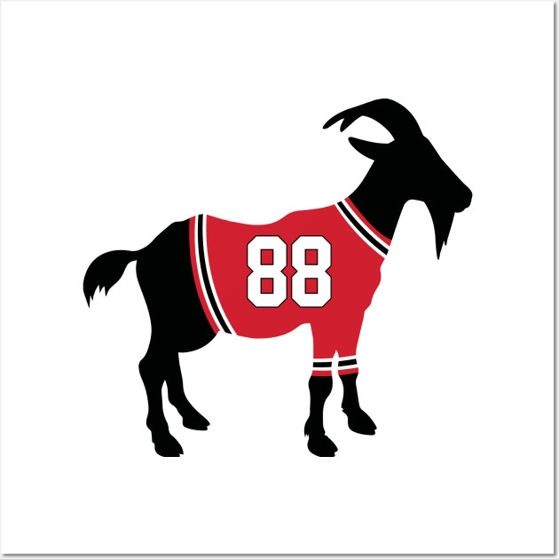 Patrick Kane Chicago Blackhawks Jersey GOAT Wall Art by cwijeta